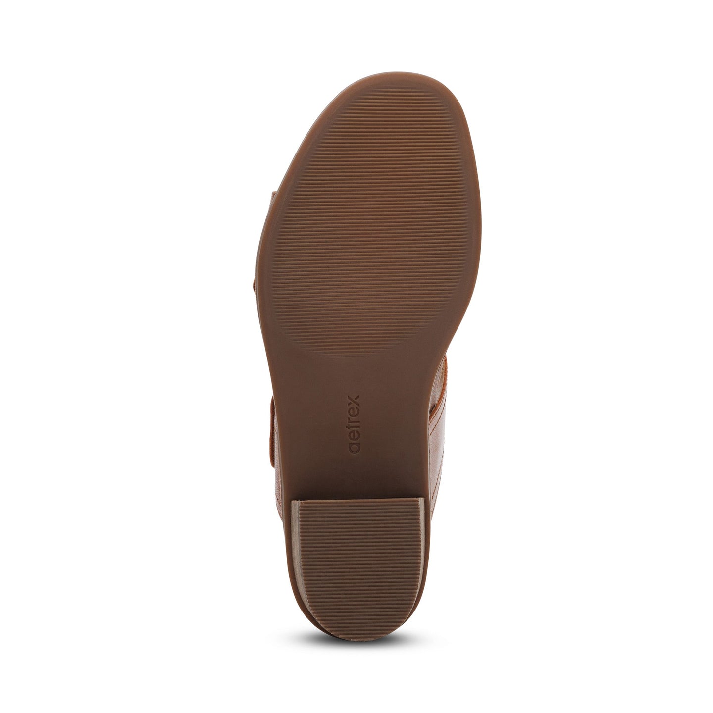 Tatiana Arch Support Heel Block Wedge Cognac - Aetrex Middle East